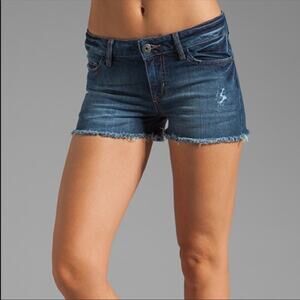 DL1961 Lola Vandal Denim Shorts Frayed Cutoff Distressed Sz 24